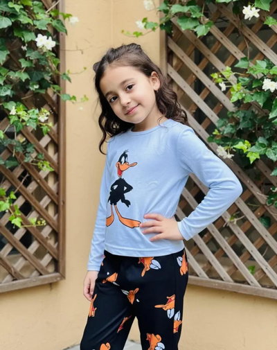 Pato Lucas Niños Pantalon y Remera manga Larga
