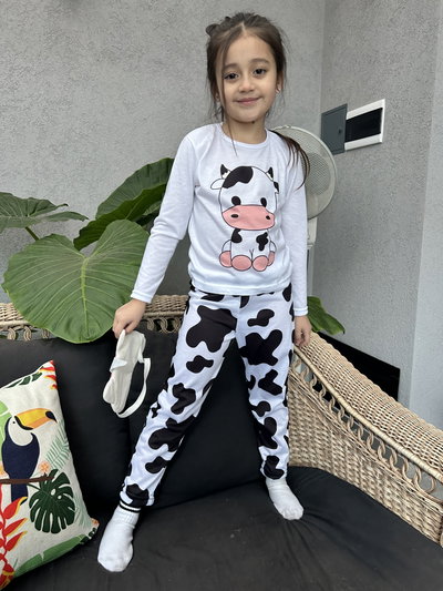 Vaca Niños Pantalon y Remera manga Larga