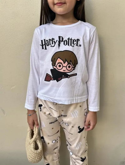 Harry Potter Esponja Niños Pantalon y Remera manga Larga