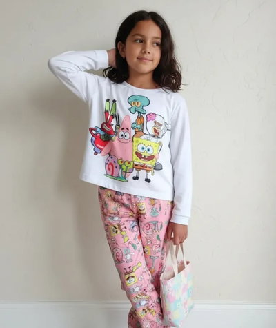 Bob Esponja Niños Pantalon y Remera manga Larga