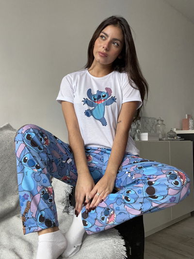 Pijama Adultos Stitch manga corta