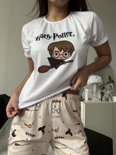 Pijama Adultos Harry potter manga corta
