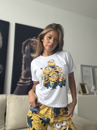 Pijama Adultos Minions manga corta