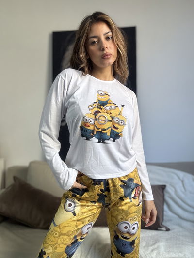 Pijama Adultos Minions manga Larga