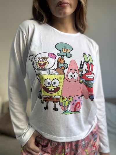 Pijama de Niños Bob esponja Manga larga