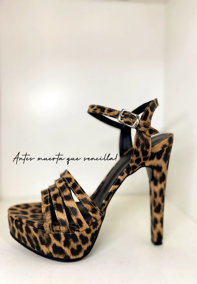 Sandalia Fina Miss animal print
