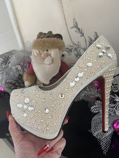 Stiletto perlas cristal 