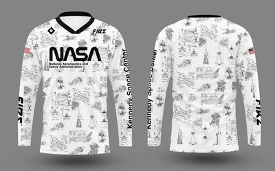 Jersey Remera Manga Larga MotoCross NASA Blanco