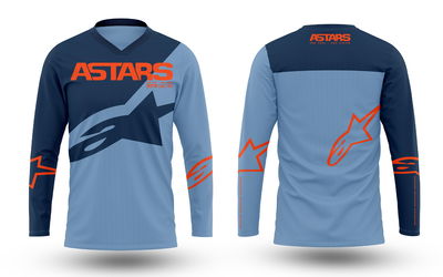 Jersey Remera Manga Larga MotoCross Alpinestars CELESTE AZUL