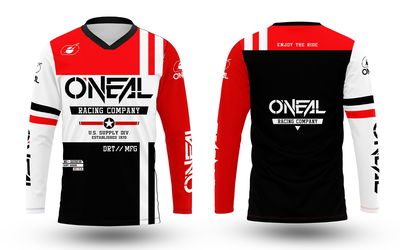 Jersey Remera Manga Larga MotoCross O'NEAL Roja