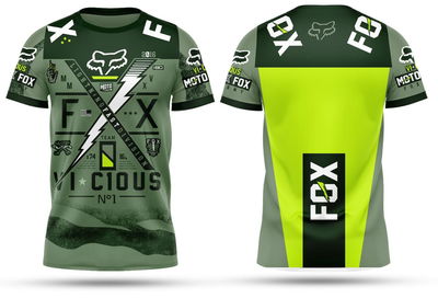 Remera Acetato M.Corta FOX VERDE