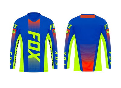 Jersey Remera M. Larga FOX AZUL Y AMARILLO