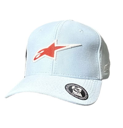 Gorra  Alpinestars Celeste Bordado Rojo