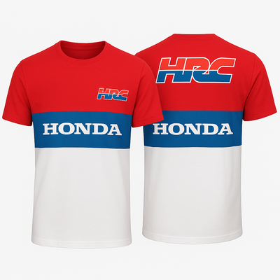 Remera de Algodón HONDA HRC BLANCA ROJA