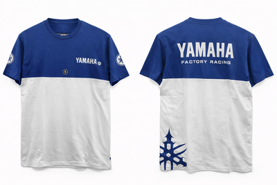 Remera de Algodón YAMAHA AZUL / BLANCA