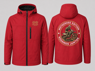 Campera SoftShell Rodamos Juntos Rojo