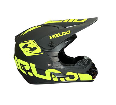 Casco Motocross NEGRO / FLUOR