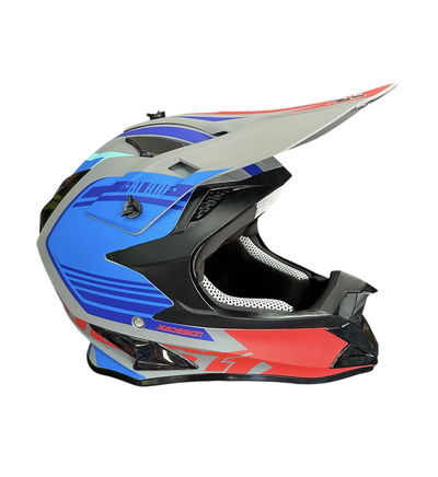 Casco Motocross AZUL / ROJO