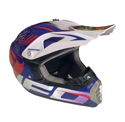 Casco Motocross UFO AZUL / BLANCO
