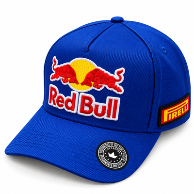Gorra Red Bull Azul Full Bordado (6 Parches)