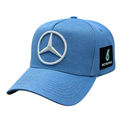 Gorra Mercedes Benz Petronas Celeste Full Bordado (6 Parches)