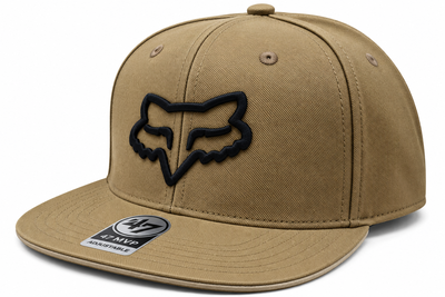 Gorra FOX Plana Cerrada (Marron Lobo Negro)