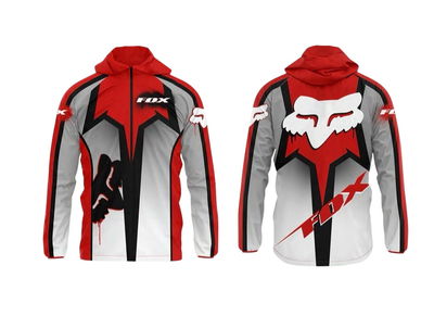 Campera FOX ROJA GRIS