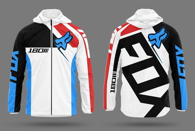 Campera Fox 180 Blanca Negra Azul