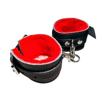 Esposas Grandes con Mosquetón y Peluche Rojo