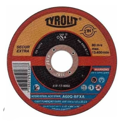 DISCO TYROLIT SECUR EXTRA  ALUM PLANO 115X1,6 A46Q-BFXA