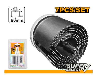 JUEGO DE SIERRAS COPA 7 PIEZAS INGCO