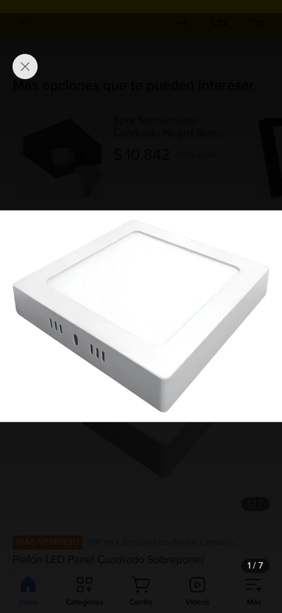 PLAFON LED CUADRADO 6W CUADRADO CANDELA