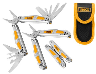 PINZA PLEGABLE 15 PUNCIONES CON ESTUCHE INGCO