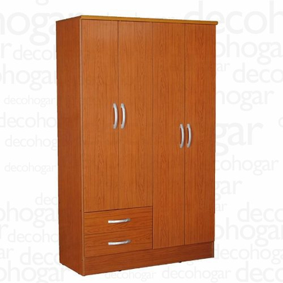 ROPERO MOSCONI 4 PUERTAS CAOBA