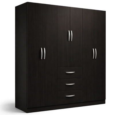 ROPERO MAXIMO "FAMILY" 6 PUERTAS EBANO