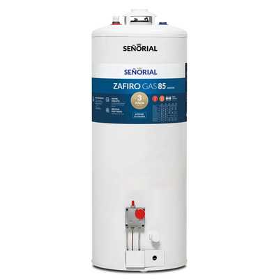TERMOTANQUE SEÑORIAL MULTIGAS 85 LITROS LINEA ZAFIRO