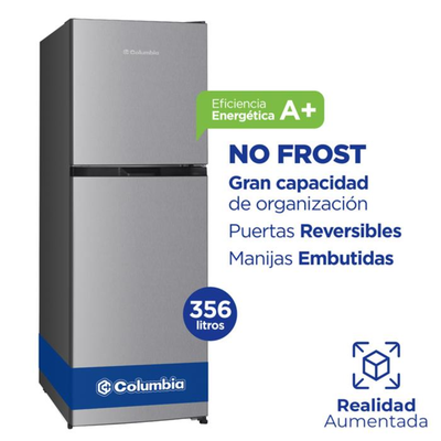 HELADERA COLUMBIA 356 LITROS NO FROST GRIS