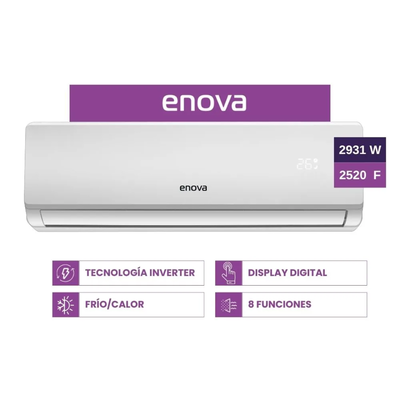 AIRE ACONDICIONADO ENOVA 2931W SPLIT INVERTER FRIO/CALOR