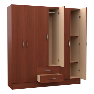 ROPERO MOSCONI 6 PUERTAS CAOBA
