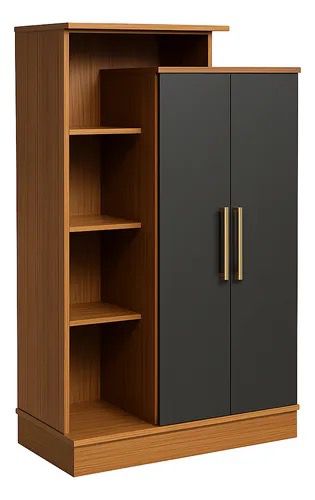 COMODA MAXIMO FORTALEZA MULTIFUNCION GRAFITO/TECA