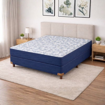 COLCHON 140x190x25 RESORTES LUNA DEL SUR ONIX 