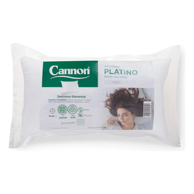 ALMOHADA CANNON PLATINO 70x40