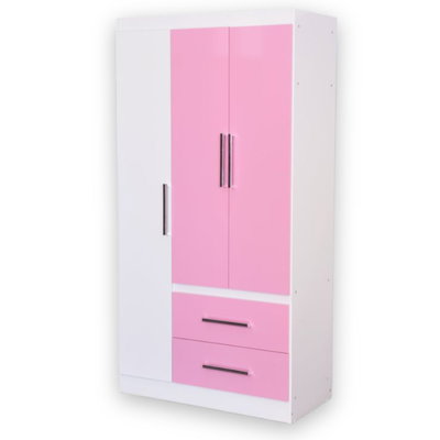 ROPERO MAXIMO INFANTIL 3 PUERTAS ROSA