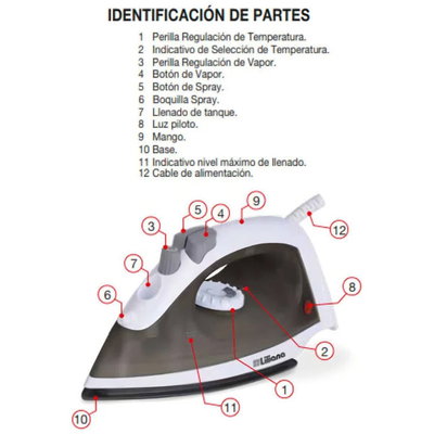 PLANCHA LILIANA BLACKSTEAM A VAPOR 1300W