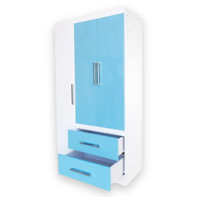 ROPERO MAXIMO INFANTIL 3 PUERTAS CELESTE