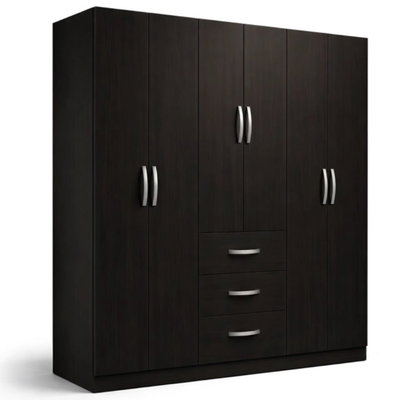 ROPERO MAXIMO FAMILY 6 PUERTAS EBANO