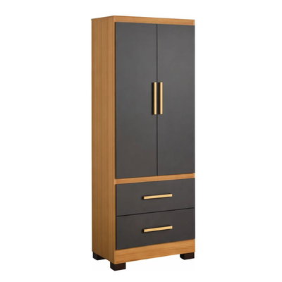 ROPERO MAXIMO FORTALEZA 2 PUERTAS GRAFITO/TECA