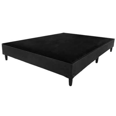 BOX SOMMIER 2 PLAZAS PANA NEGRO 140x190x35