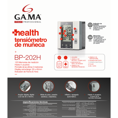 TENSIOMETRO DE MUÑECA GA.MA