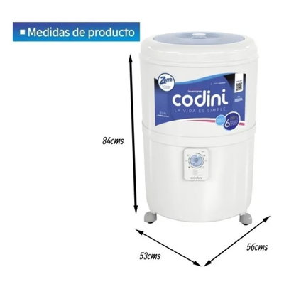 LAVARROPAS CODINI REDONDO SILENT STANDAR PVC 10KG